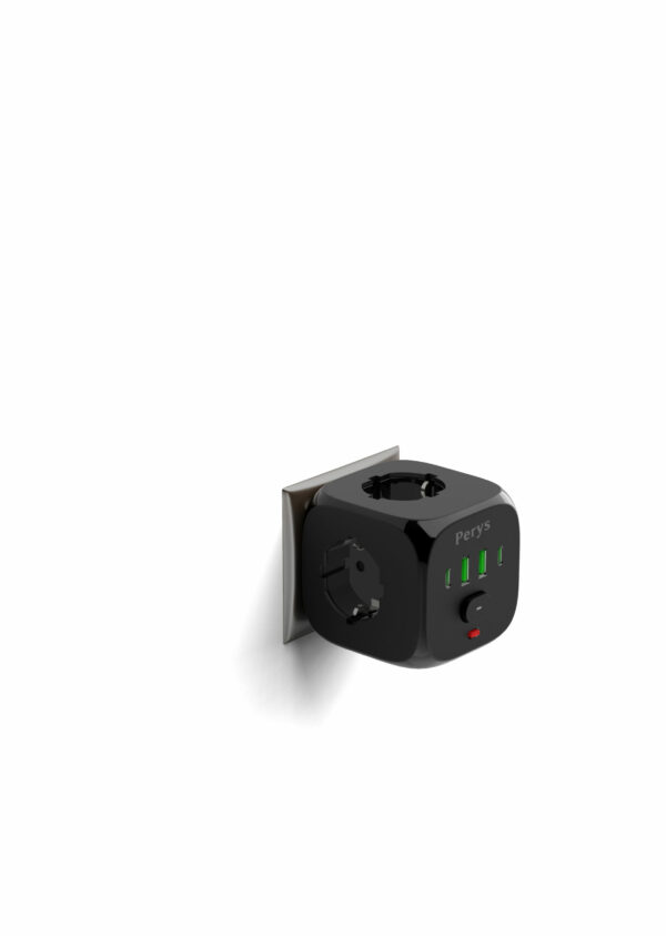 Kostka zasilająca C13 Smart Kostka 4x AC 2x USB 2x USB-C listwa Rozgałęźnik Sieciowy Wyłącznik szybkie ładowanie